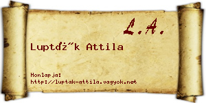Lupták Attila névjegykártya